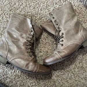 Steve Madden Taupe Combat Boots
